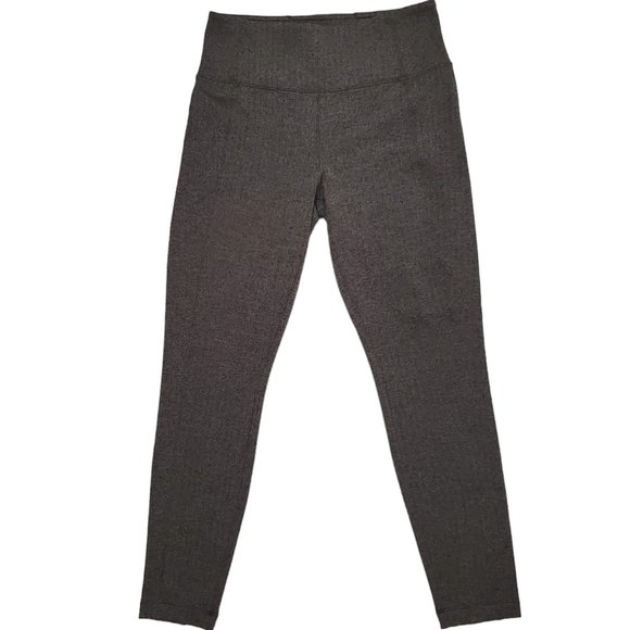 Athleta Sz Sm (Unstretched Meas 26x25 11") Delancey Herringbone Gray Tights A17 - Picture 1 of 11